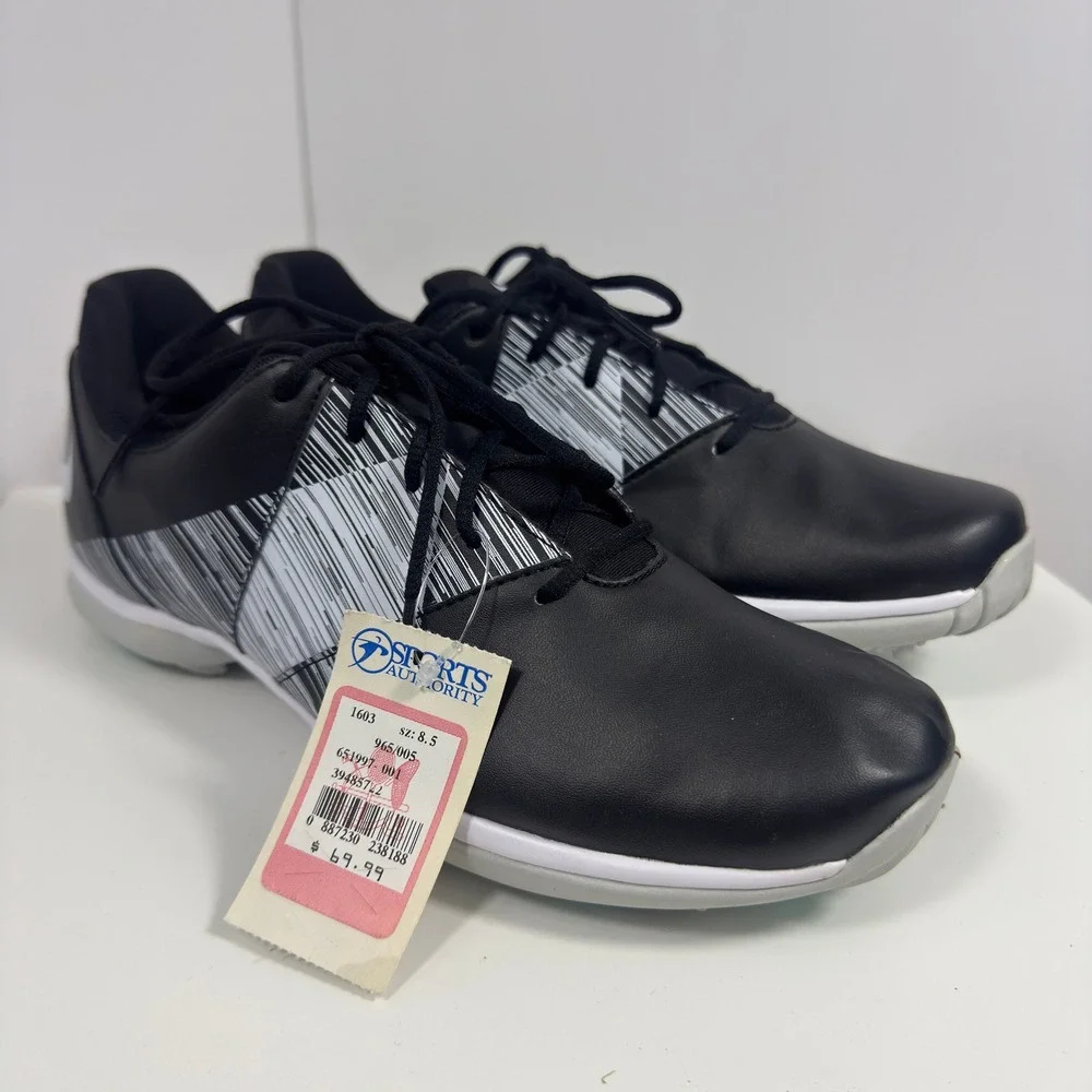 Nike Delight V Golf Shoes Womens 8.5‎ Black White Scratch Graphic 651997-001